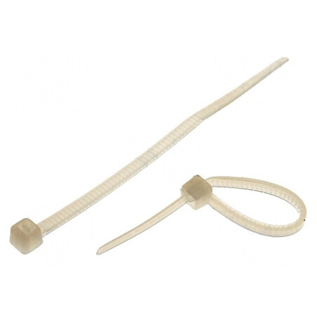Colier de strângere poliamidă L: 75mm W: 2,4mm 78,5N naturală | Electronic-mag.ro | Componente Electronice
