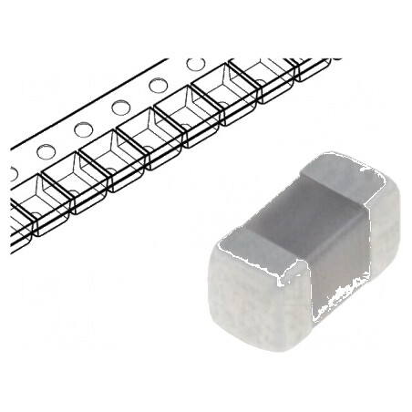 Condensator ceramic MLCC 100nF 25V X5R ±10% SMD 0402 | Electronic-mag.ro | Componente Electronice