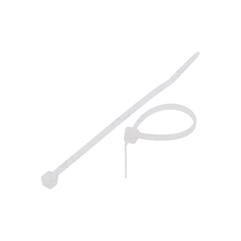 Colier de strângere poliamidă 80N 80mm x 2,5mm natural | Electronic-mag.ro | Componente Electronice