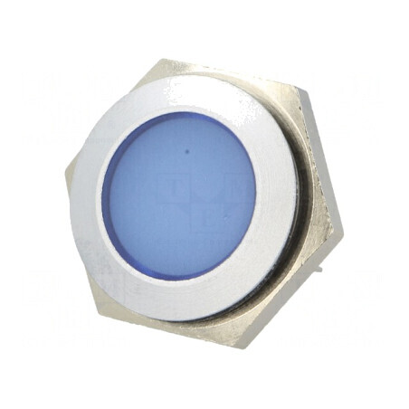 Lampă de control LED albastră 12-14VDC Ø22mm IP67 | Electronic-mag.ro | Componente Electronice