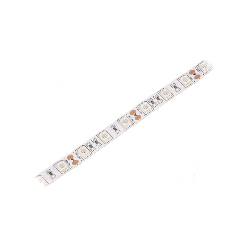 Bandă LED galbenă 5050 12V 60 LED/m 10mm PCB alb IP20 | Electronic-mag.ro | Componente Electronice