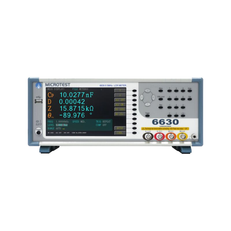 Punte RLC; Exactit.măs: ±0,05%; LCD TFT 7"; 6 cifre; 800x480