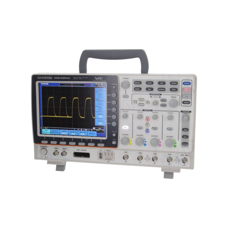Osciloscop: digital; DSO; Ch: 4; 200MHz; 2Mpts; LCD 8"; 1n÷100s/div
