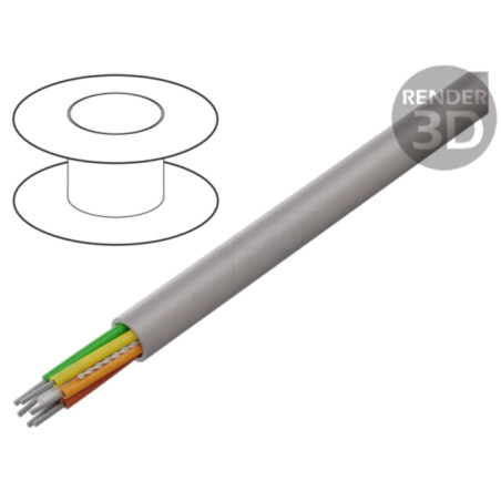 Cablu; EcoCable Mini; 6x28AWG; neecranat; 300V; 305m; Cu; litat