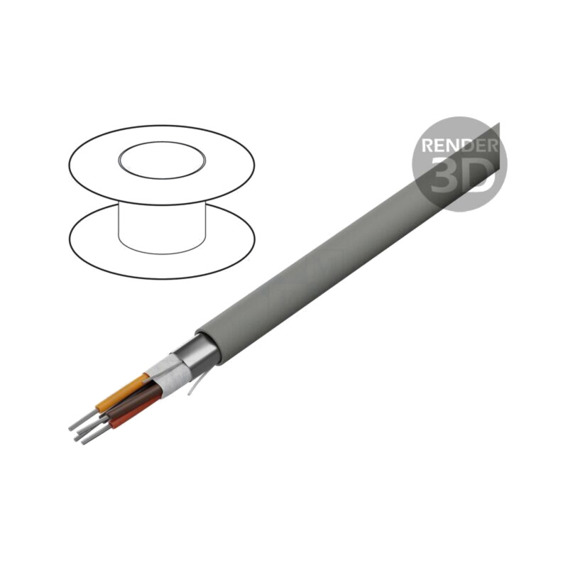 Cablu; EcoCable Mini; 4x26AWG; ecranat,folie Al-PET; MPPE; 300V