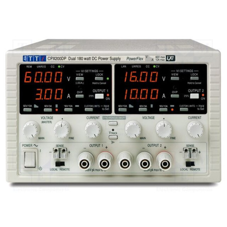 Alimentator: de laborator programabil; Ch: 2; 0÷60VDC; 0÷10A; 10mV