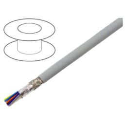 Cablu; EcoCable Mini; 15x20AWG; MPPE; gri închis; 300V; 30,5m