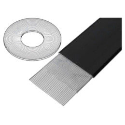 Cablu: cabluri bandă; 1,27mm; litat; Cu; PVC; negru; 30,5m; 25x28AWG