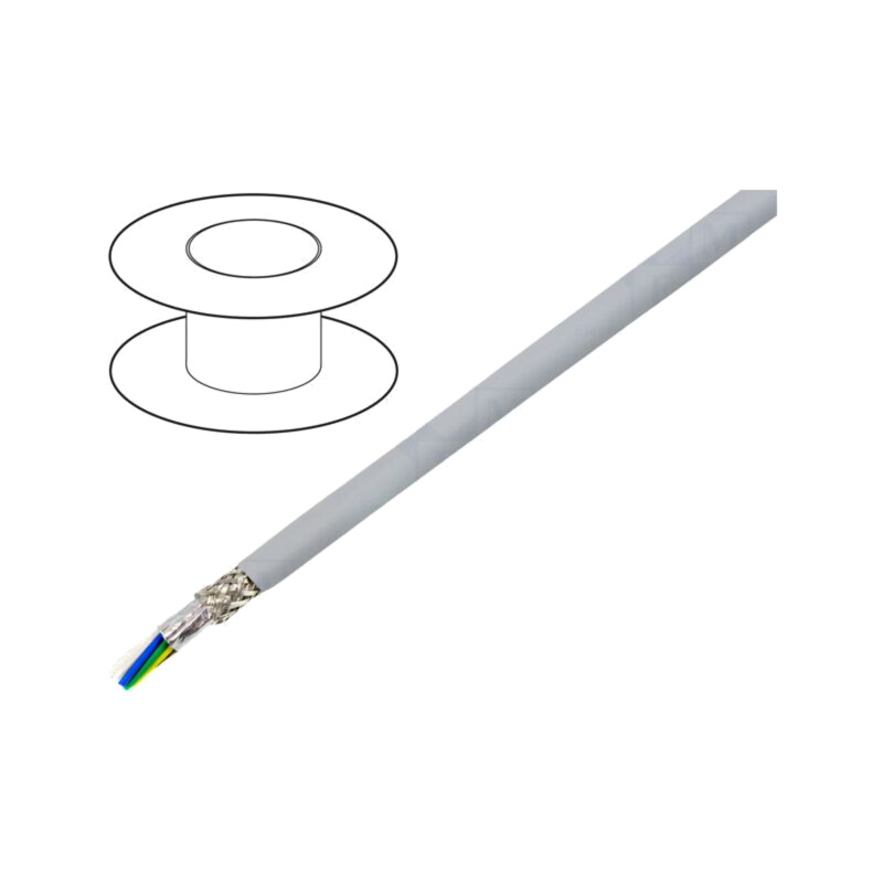 Cablu; EcoCable Mini; 10x20AWG; MPPE; gri închis; 300V; 30,5m
