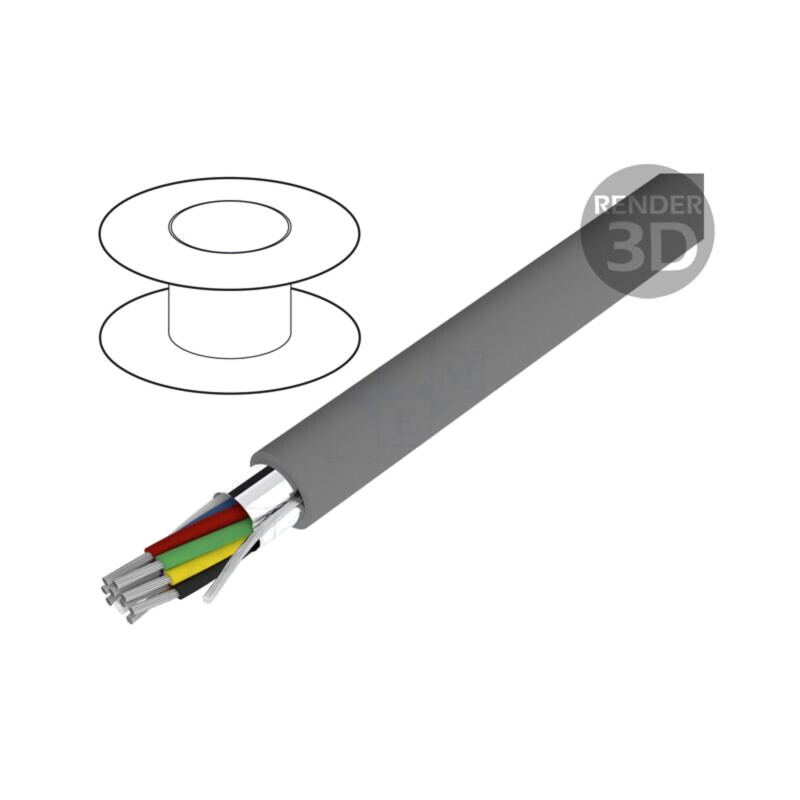 Cablu; Alpha Essential C&C; 9x22AWG; ecranat,folie Al-PET; PVC