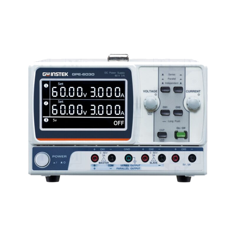 Alimentator: de laborator; liniar,multicanal; 0÷60VDC; 0÷3A; 0÷3A