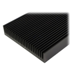 Radiator: extrudat; cu aripioare; neagră; L: 1000mm; W: 250mm
