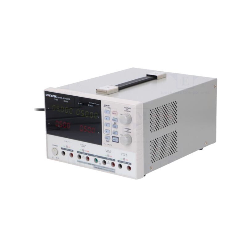 Alimentator: de laborator programabil; Ch: 4; 0÷30VDC; 0÷3A; 0÷3A