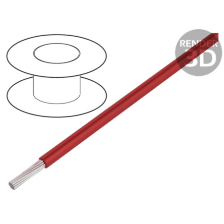 Cablu; EcoGen®,EcoWire,HookUp Wire; litat; Cu; 12AWG; MPPE; roşu