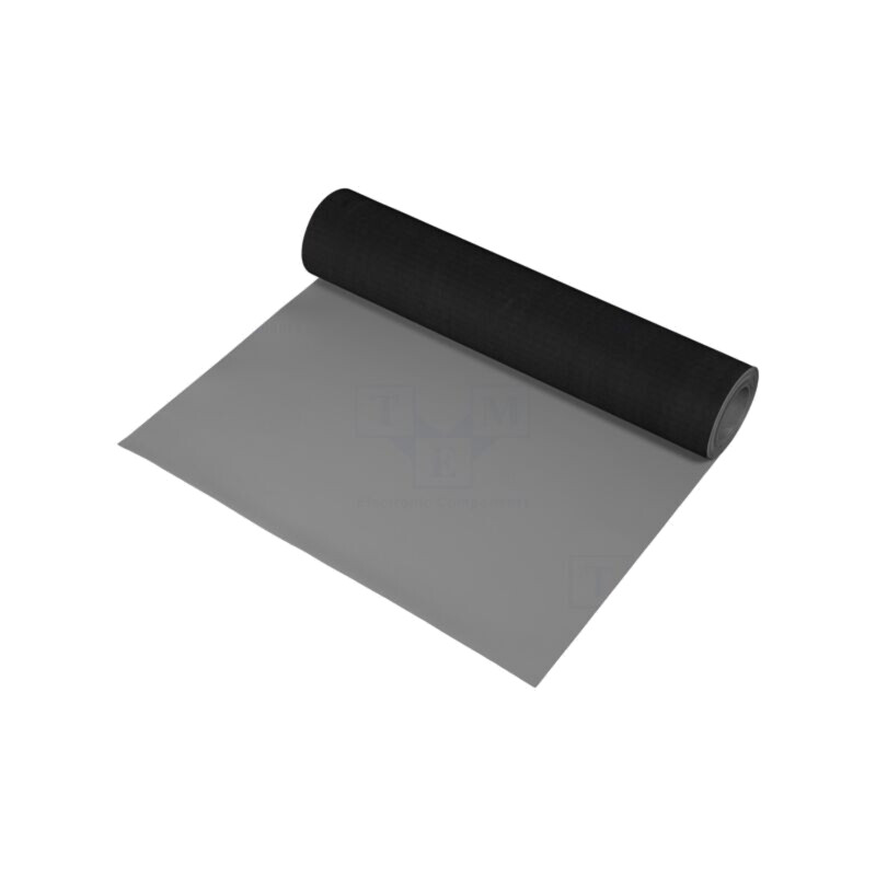 Suport: de banc; ESD; gri; Lung: 10m; Lăţ: 1m; Gros: 2mm; 440°C