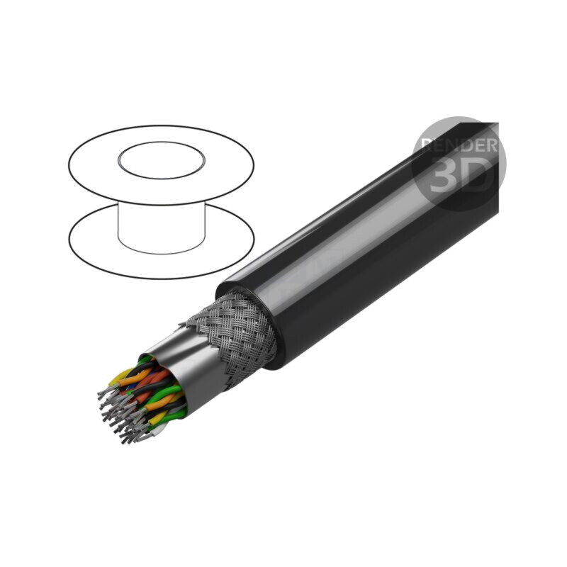 Cablu; Alpha Essential C&C; 18x2x28AWG; RS232,RS422,RS485; litat