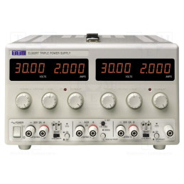 Alimentator: de laborator; liniar,multicanal; 0÷30VDC; 0÷2A; 0÷2A