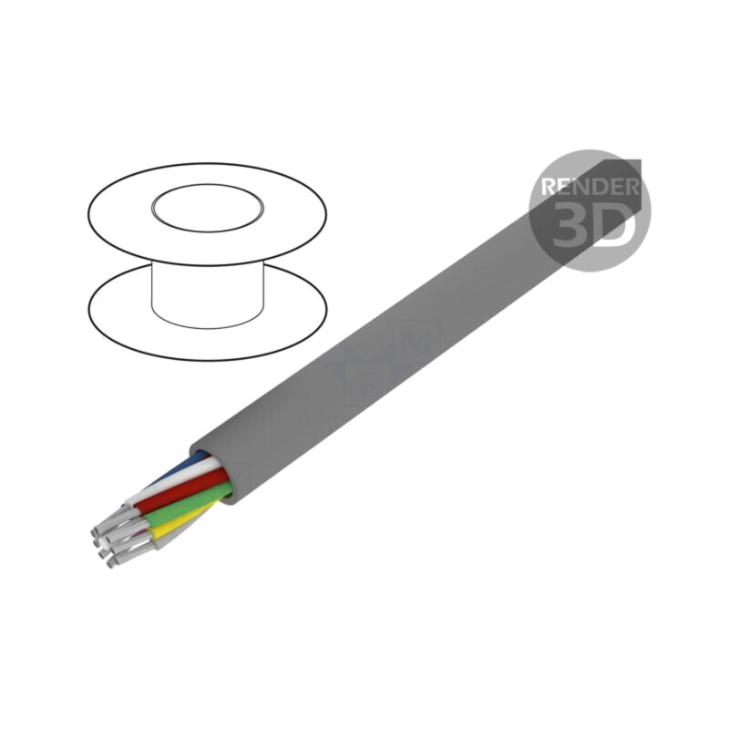 Cablu; Alpha Essential C&C; 8x22AWG; neecranat; 300V; 305m; Cu
