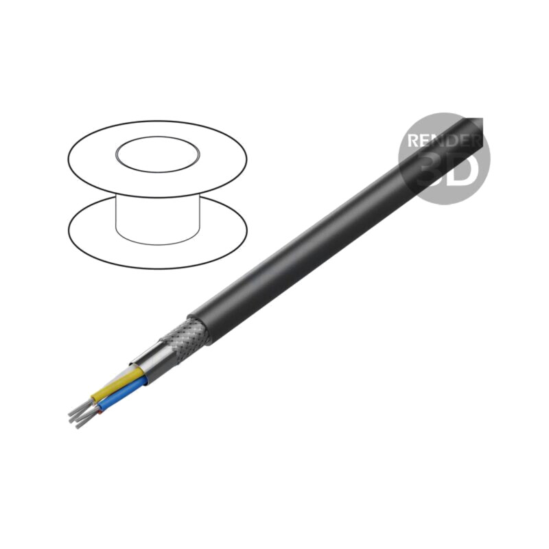 Cablu; S/FTP; 4x2x26AWG; Ethernet industrial; 6a; litat; Cu; PVC