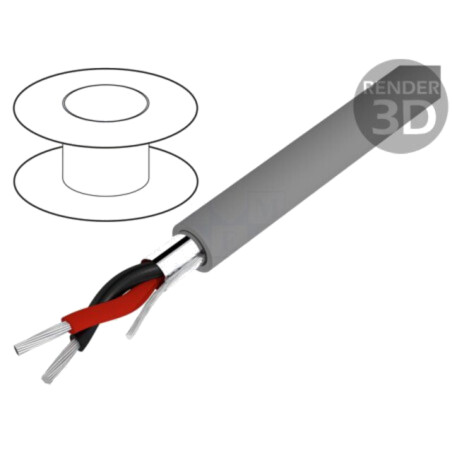Cablu; Alpha Essential C&C; 2x18AWG; ecranat,folie Al-PET; PVC