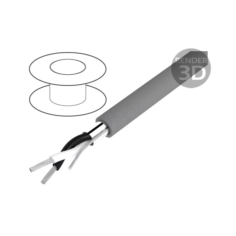 Cablu; Alpha Essential C&C; 2x18AWG; ecranat,folie Al-PET; PVC