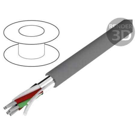 Cablu; Alpha Essential C&C; 5x24AWG; ecranat,folie Al-PET; PVC