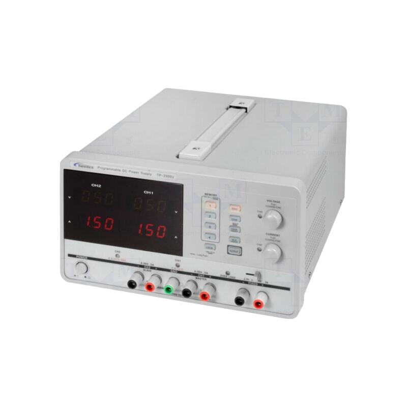 Alimentator: de laborator programabil; Ch: 3; 0÷30VDC; 0÷5A; 0÷5A