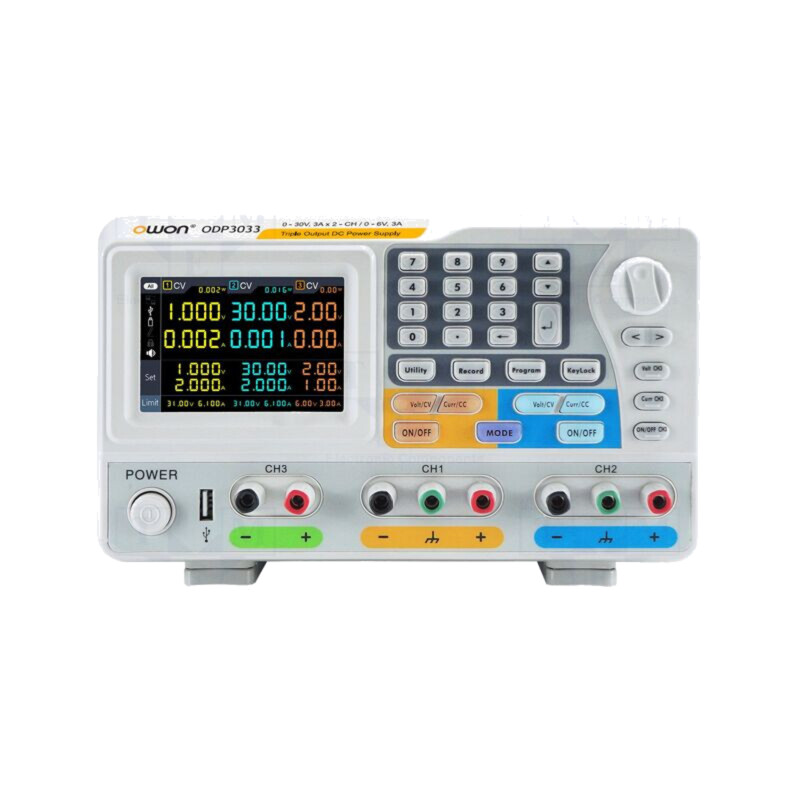 Alimentator: de laborator programabil; Ch: 3; 0÷30VDC; 0÷3A; 0÷3A