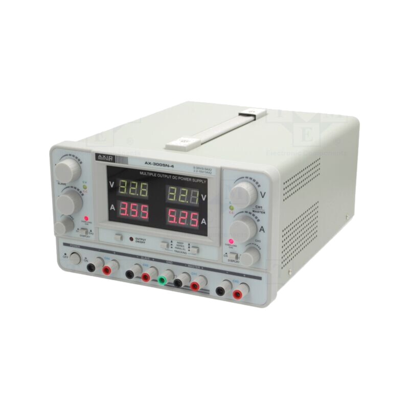 Alimentator: de laborator; liniar,multicanal; 0÷30VDC; 0÷5A; 0÷5A