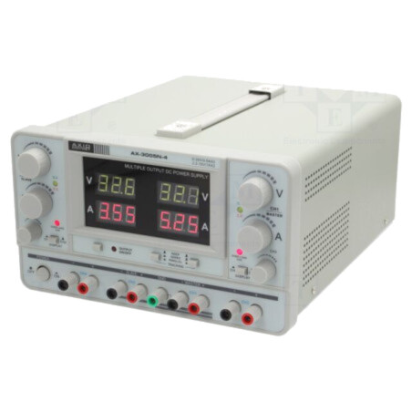 Alimentator: de laborator; liniar,multicanal; 0÷30VDC; 0÷5A; 0÷5A