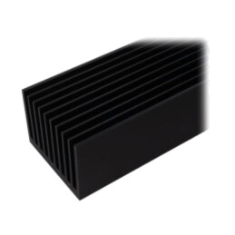 Radiator: extrudat; cu aripioare; neagră; L: 1000mm; W: 95mm; H: 70mm
