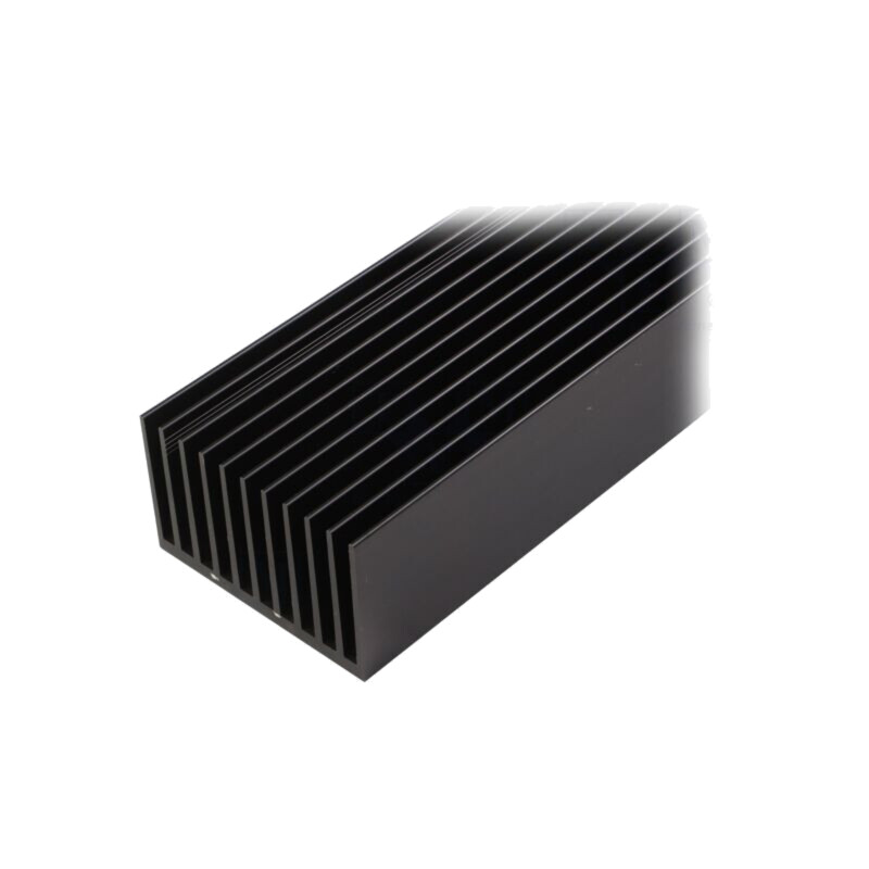 Radiator: extrudat; cu aripioare; neagră; L: 1000mm; W: 100mm Radiator: extrudat; cu aripioare; neagră; L: 1000mm; W: 100mm