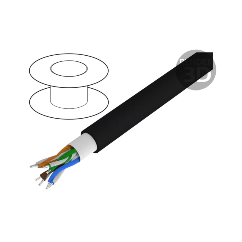 Cablu; Alpha Essential Flexing Ethernet,U/UTP; 4x2x22AWG; 5e
