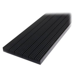 Radiator: extrudat; cu aripioare; neagră; L: 1000mm; W: 250mm