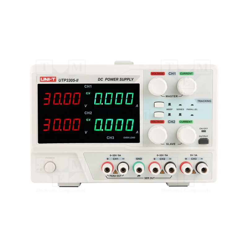 Alimentator: de laborator; liniar,multicanal; 0÷32VDC; 0÷5A; 0÷5A