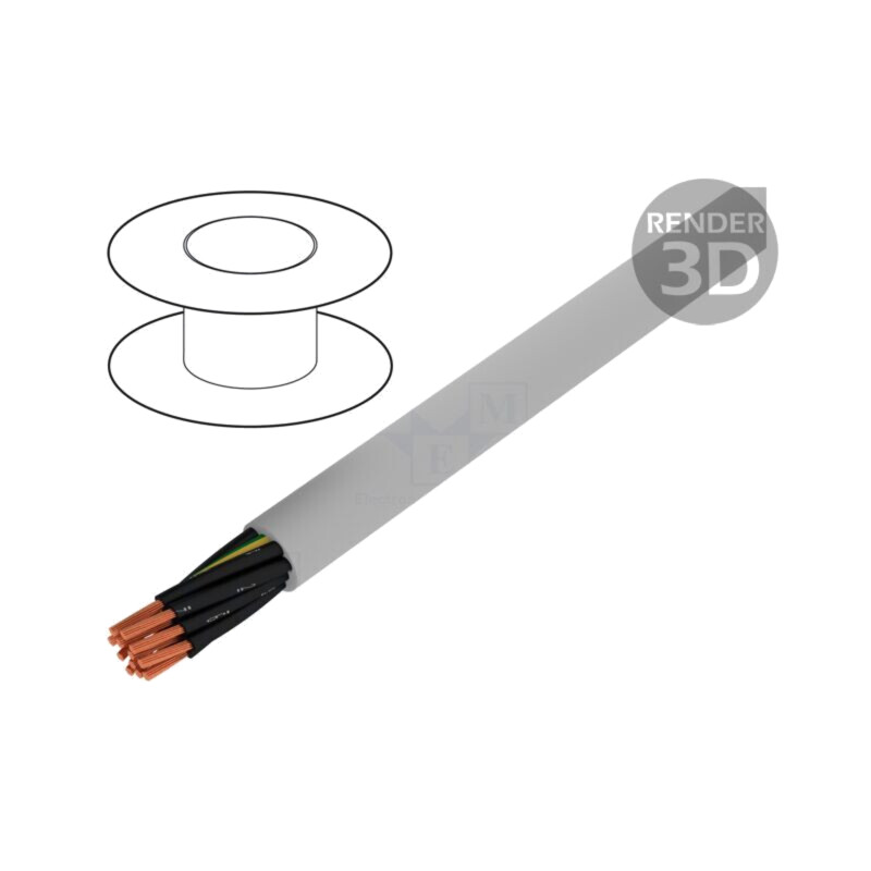 Cablu; Pro-Met; 12G0,5mm2; neecranat; 300V,500V; 100m; Cu; litat