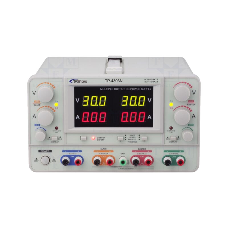 Alimentator: de laborator; liniar,multicanal; 0÷30VDC; 0÷3A; 0÷3A