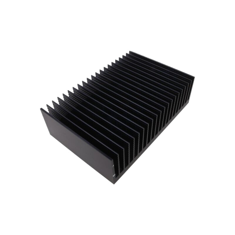 Radiator: extrudat; cu aripioare; neagră; L: 200mm; W: 300mm