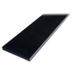Radiator: extrudat; cu aripioare; neagră; L: 1000mm; W: 200mm