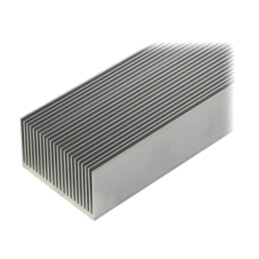 Radiator: extrudat; cu aripioare; naturală; L: 1000mm; W: 75mm; brut