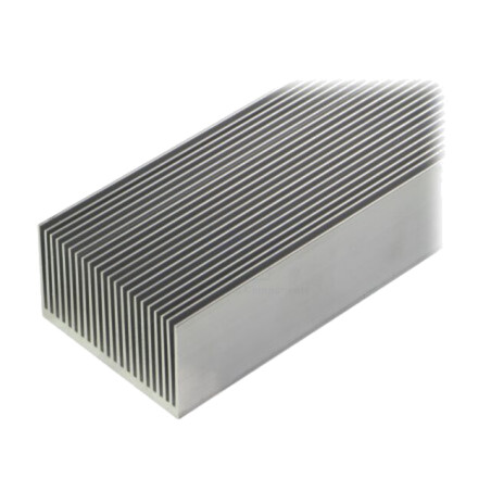 Radiator: extrudat; cu aripioare; naturală; L: 1000mm; W: 75mm; brut