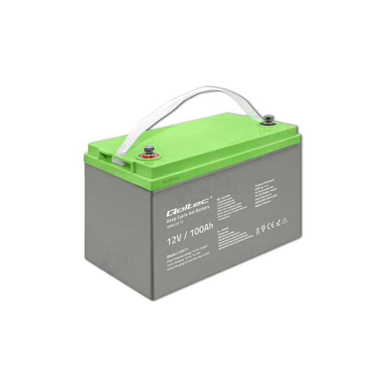 Acumul: gel-plumb; 12V; 100Ah; GEL; nu necesită întreţinere; 20A