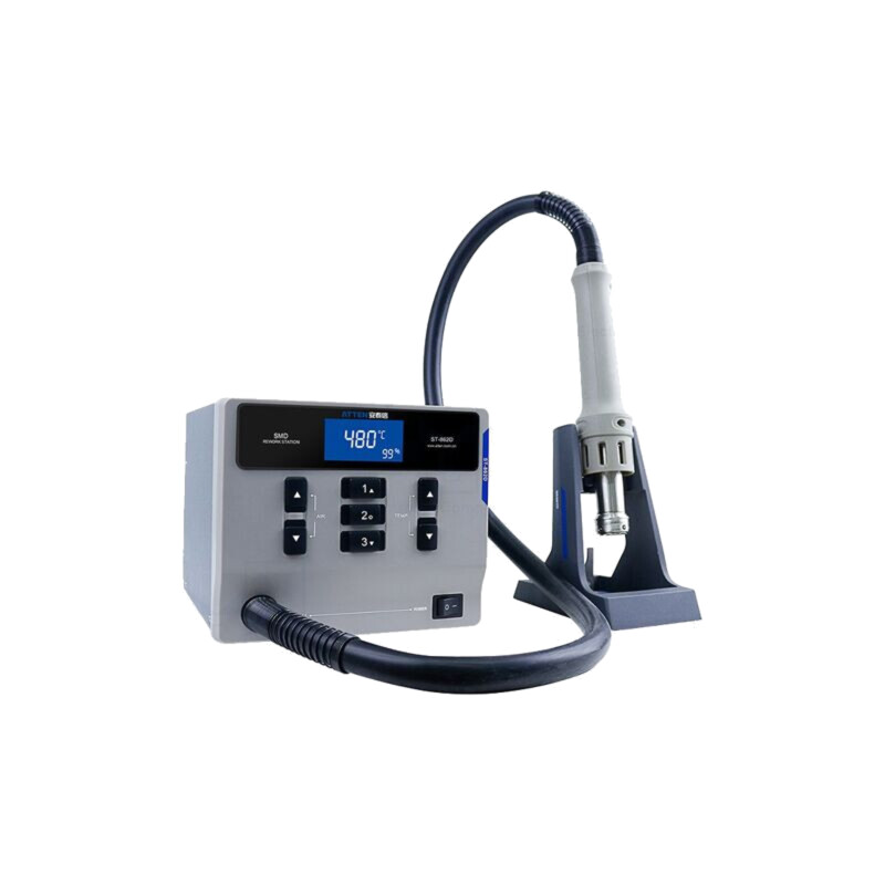 Staţie cu aer cald; digitală,din butoane; 1000W; 100÷480°C; ESD