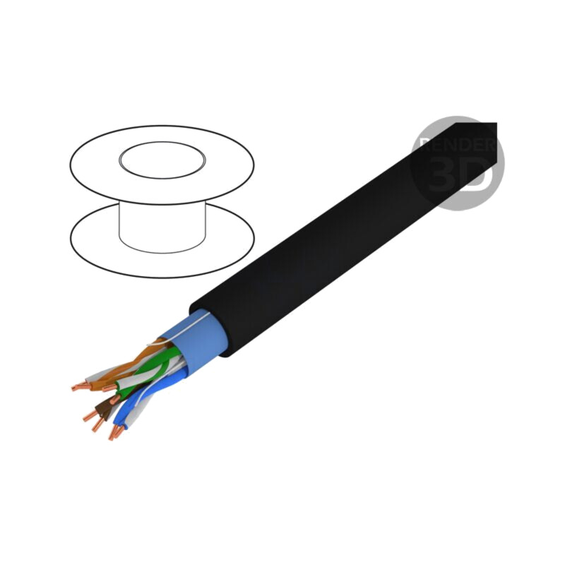 Cablu; Alpha Essential Flexing Ethernet,U/UTP; 4x2x24AWG; 5e