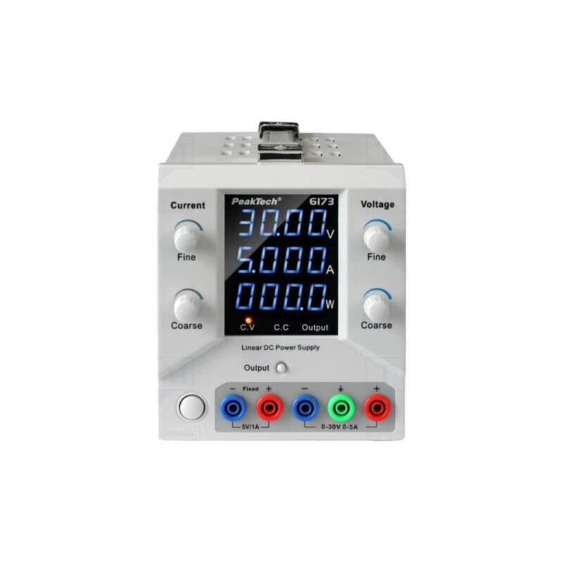 Alimentator: de laborator; canal unic; Ch: 1; 0÷30VDC; 0÷5A; 5VDC