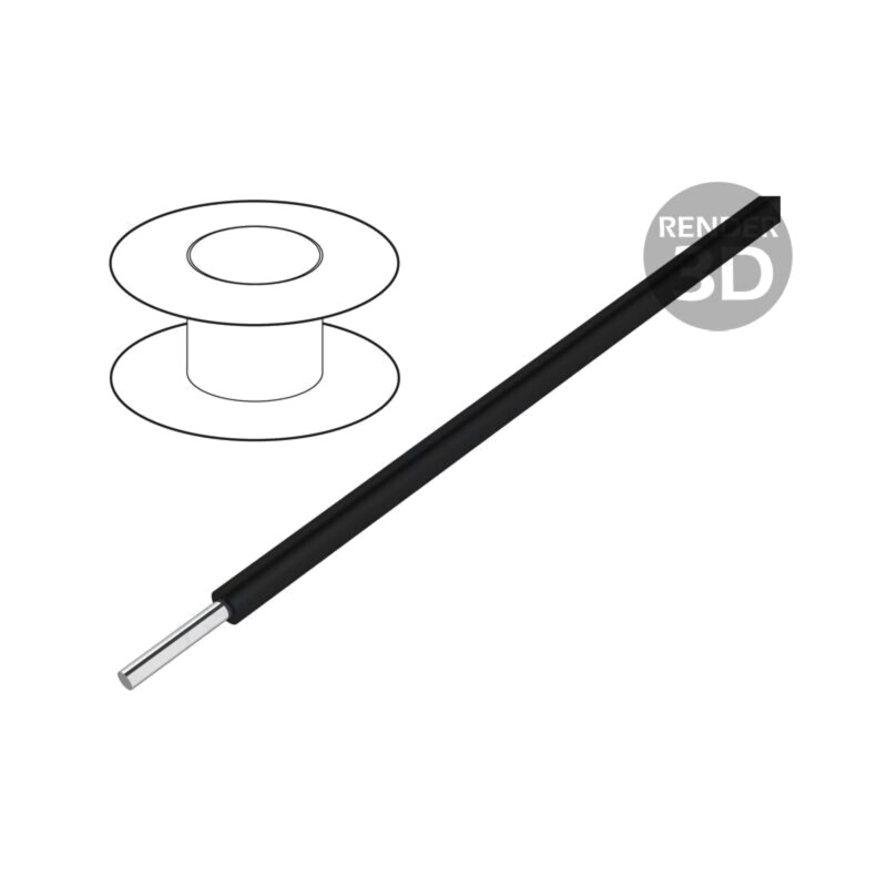 Cablu; HookUp Wire; 16AWG; sârmă; Cu; PVC; negru; 300V; 305m; 1000ft Cablu; HookUp Wire; 16AWG; sârmă; Cu; PVC; negru; 300V; 305m; 1000ft