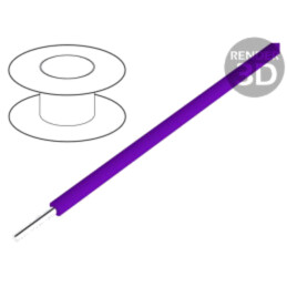 Cablu; HookUp Wire; 16AWG; sârmă; Cu; PVC; violet; 300V; 305m; 1000ft