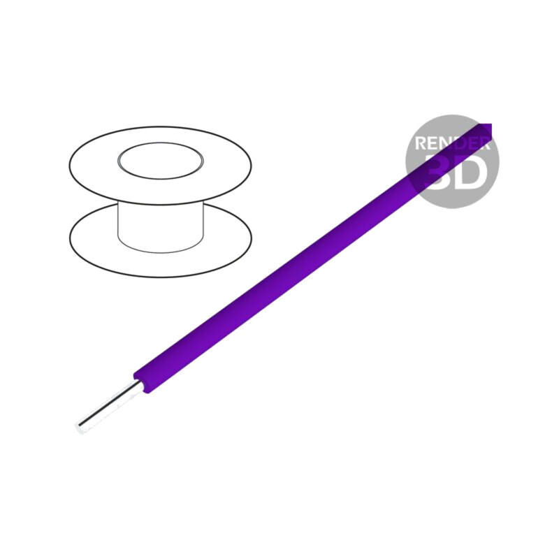 Cablu; HookUp Wire; 16AWG; sârmă; Cu; PVC; violet; 300V; 305m; 1000ft