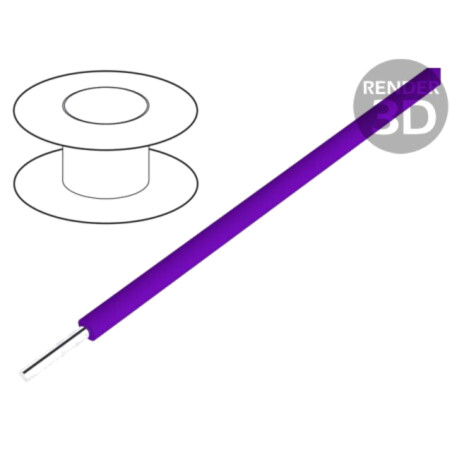 Cablu; HookUp Wire; 16AWG; sârmă; Cu; PVC; violet; 300V; 305m; 1000ft