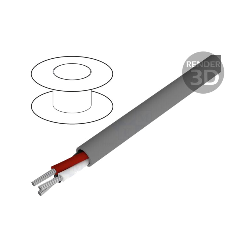 Cablu; Alpha Essential C&C; 3x22AWG; neecranat; 300V; 152m; Cu